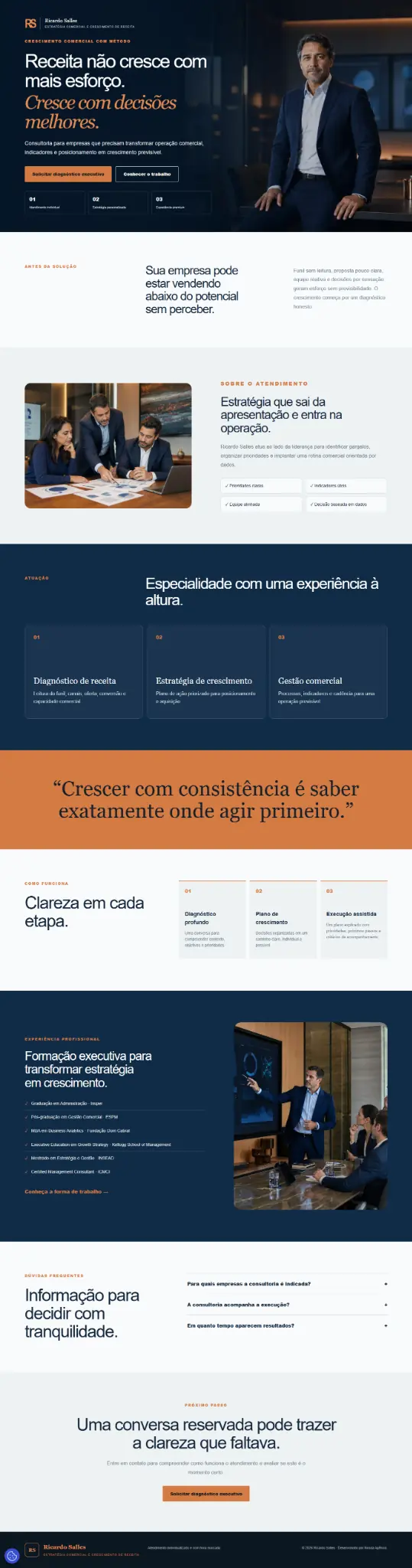 Projeto de site para consultor empresarial