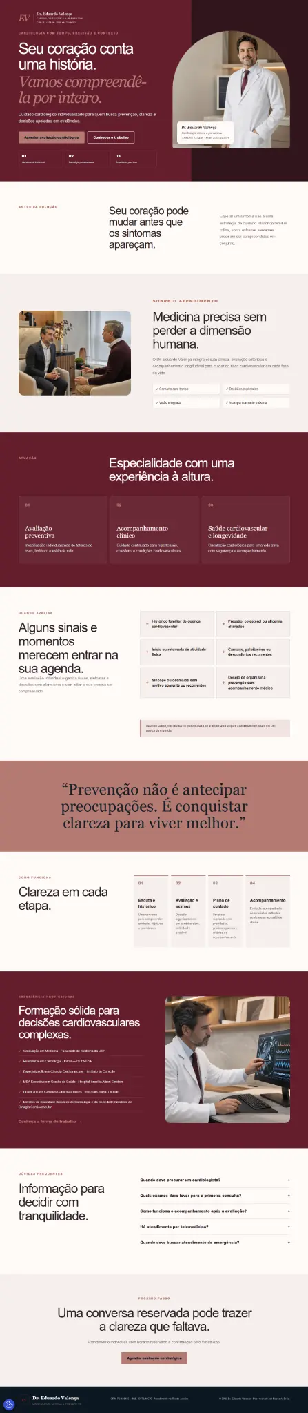 Projeto de site para médico cardiologista