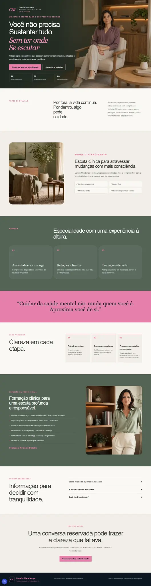 Projeto de site para psicóloga